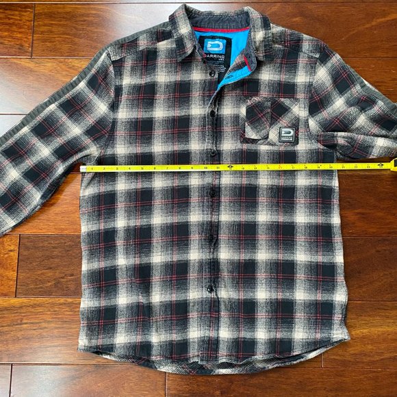 Vintage Darring USA Men's Flannel Plaid Button Down Shirt Size L 100% Cotton - Picture 9 of 10